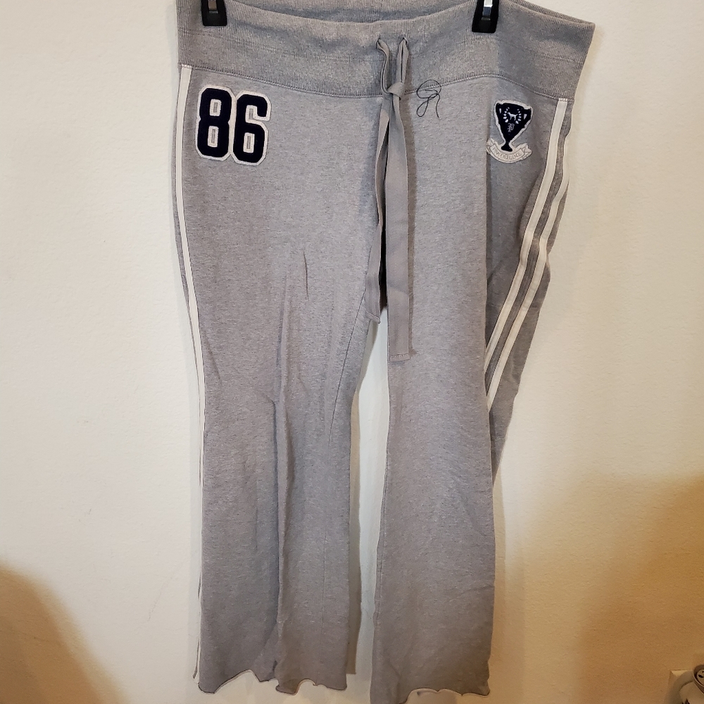 Grey Victoria Secret Track pants. Large